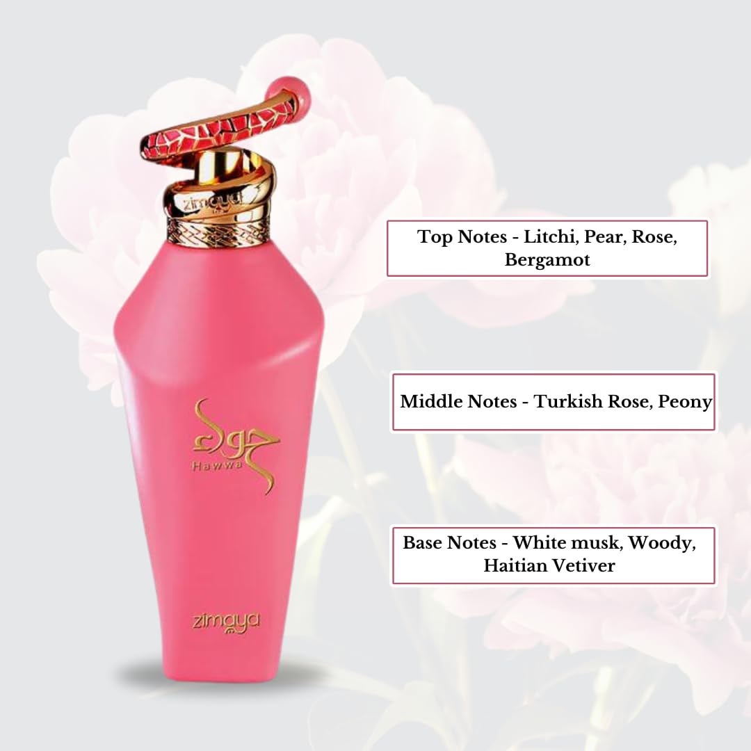 Hawwa Pink EDP Spray 100ML (3.4OZ) Long Lasting, Fresh, Floral Bouquet Of Sensation.